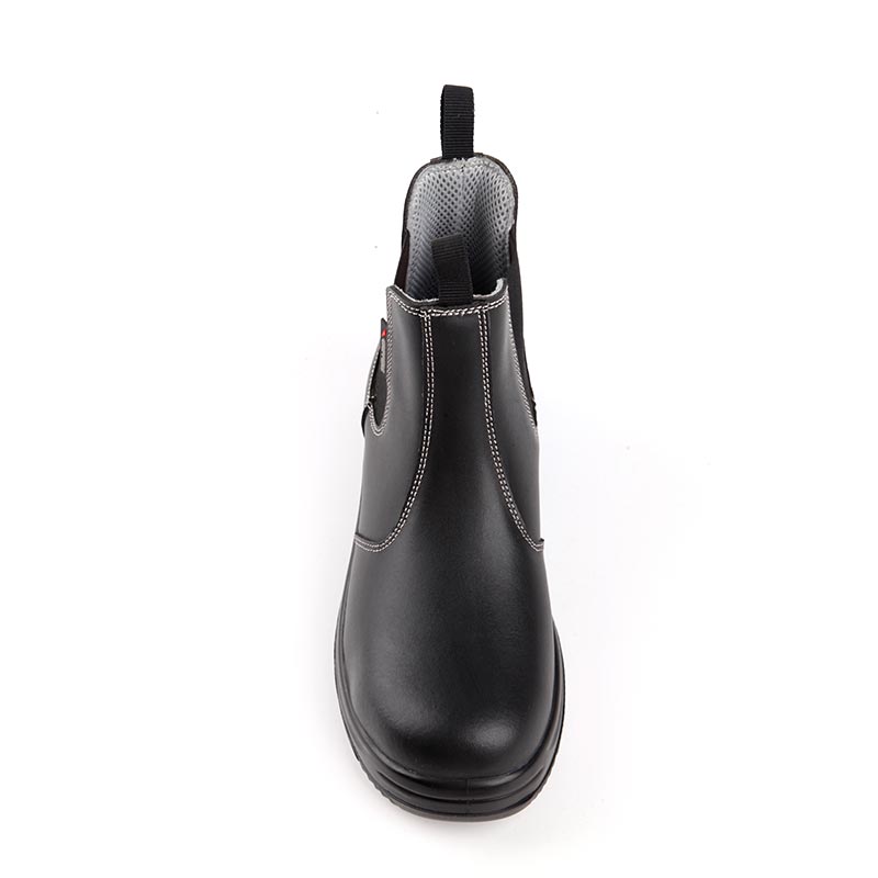 Mid-Cut Smooth Leather Non-Slip Construction Work Boots